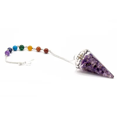 Orgonite Power Chakra Pendulum - Amethyst — foto 2