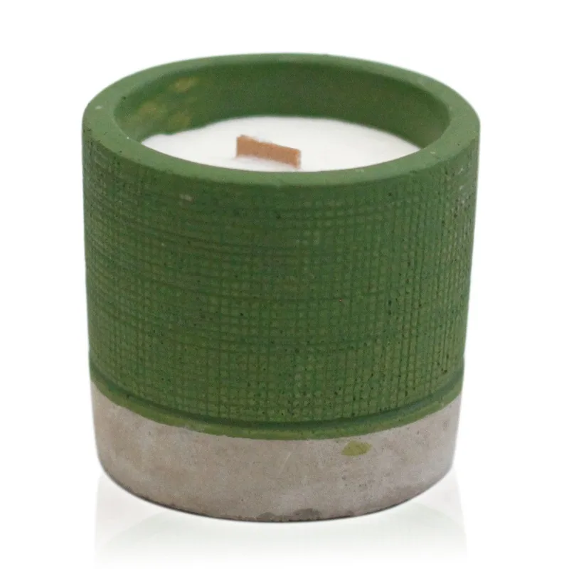 Pot Concrete Soy Candela - Verde - Sea Moss & Herbs — foto 1