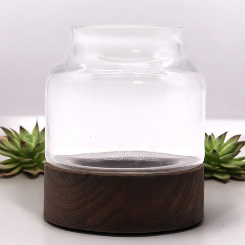 Small Shaped Terarium on Dark Tung Legno 12x13cm — foto 1