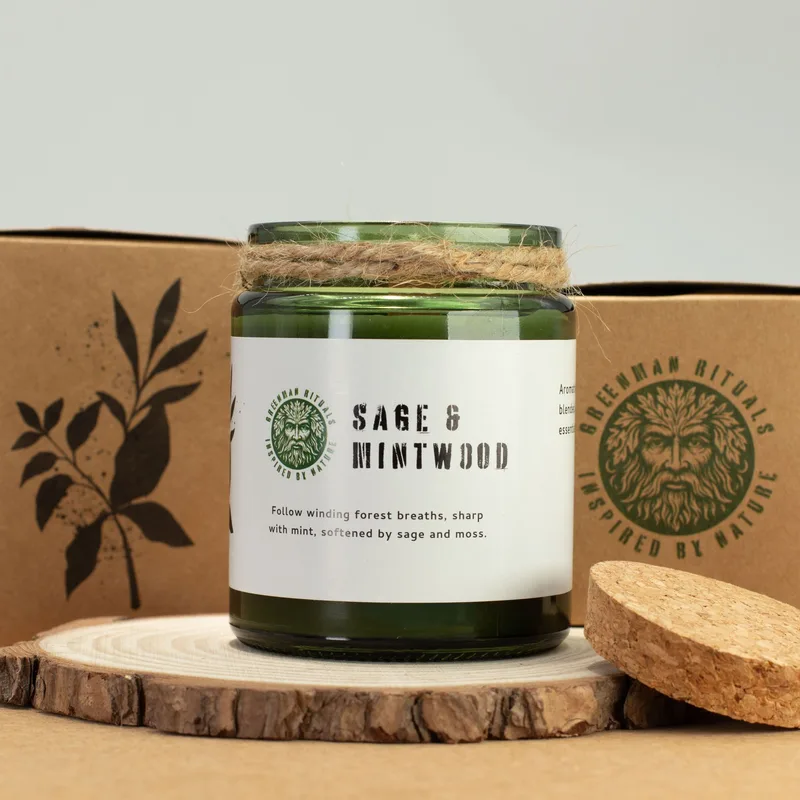 Greenman Woodwick Soy Candela Sage & Mintwood — foto 4