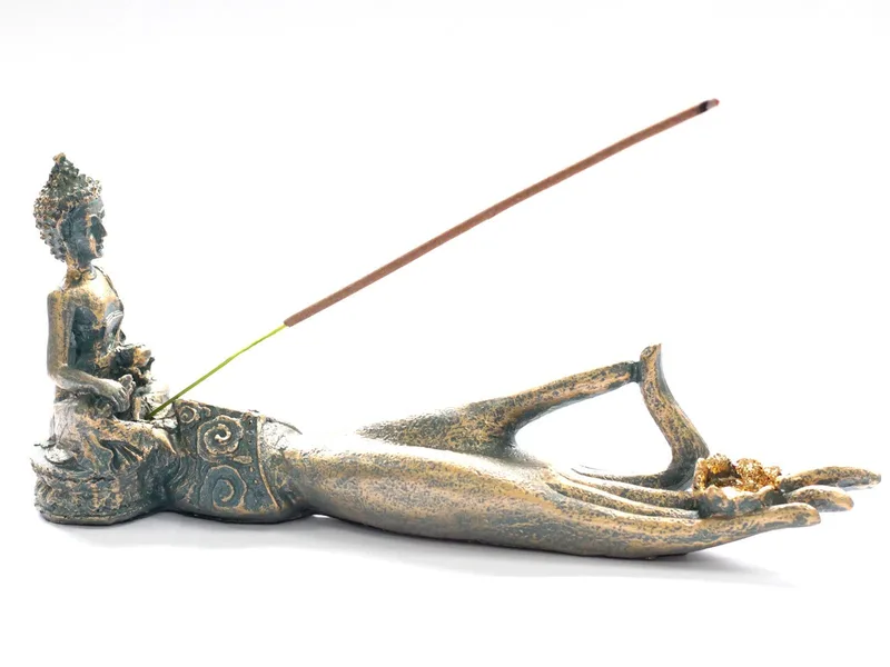 Antique Buddha Hand Incenso Bruciatore — foto 3