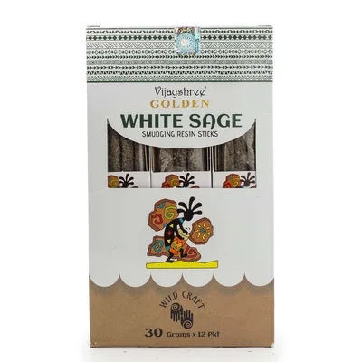 30g Golden Bianco Sage Smudging Resin Sticks (6s)