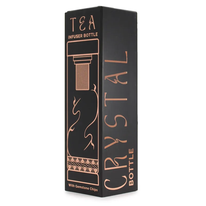 Crystal Glass Tè Infuser Bottle Rosa Oro Onyx — foto 4
