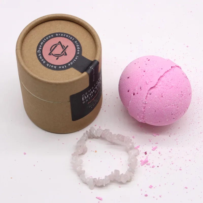 Bracciale Quarzo Rosa con Bomba da Bagno — foto 5