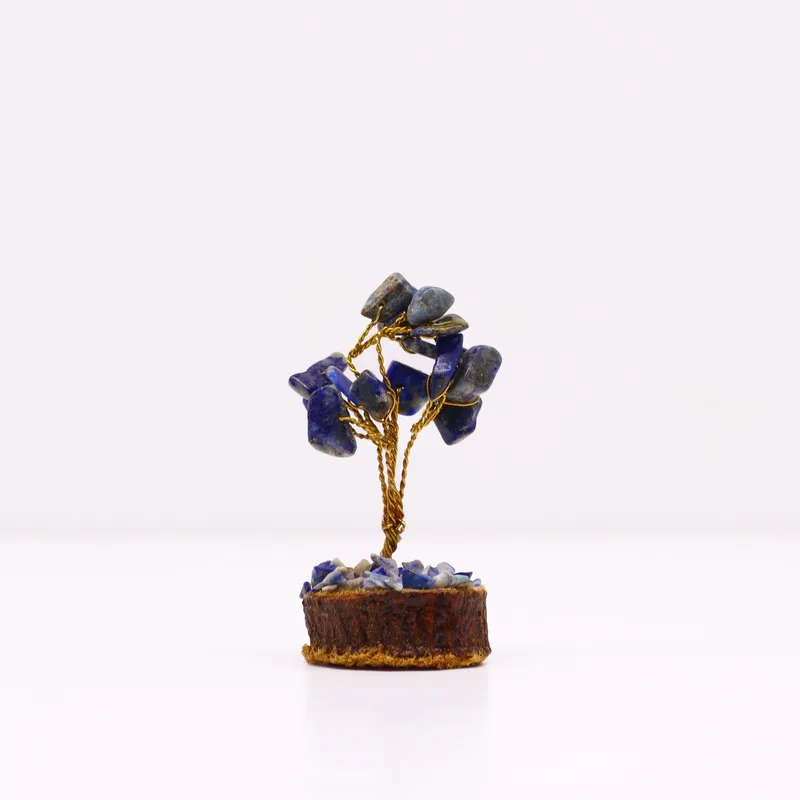 Mini Gemstone Trees On Legno Base - Sodalite (15 stones) — foto 2