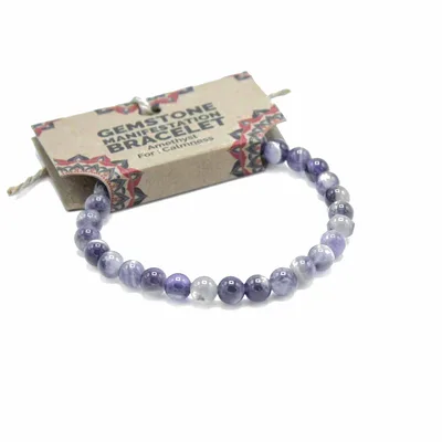 Gemstone Manifestation Bracelet - Amethyst - Calmness — foto 1