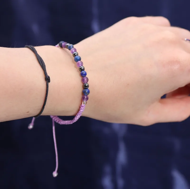 Zodiac Crystal Candela with Gemstone Bracelet Aquarious — foto 2