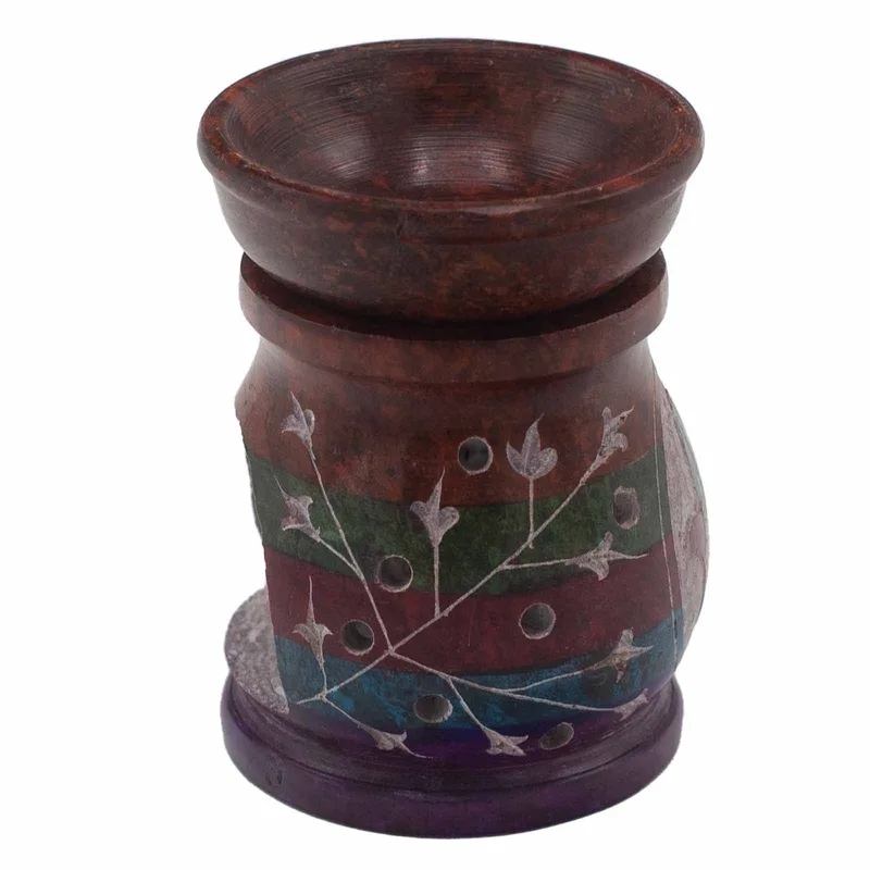 Soapstone Olio Bruciatore 10cm Hamsa Five Colours — foto 1