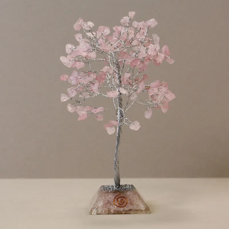 Gemstone Albero with Organite Base 160 Stone Rosa Quartz — foto 3