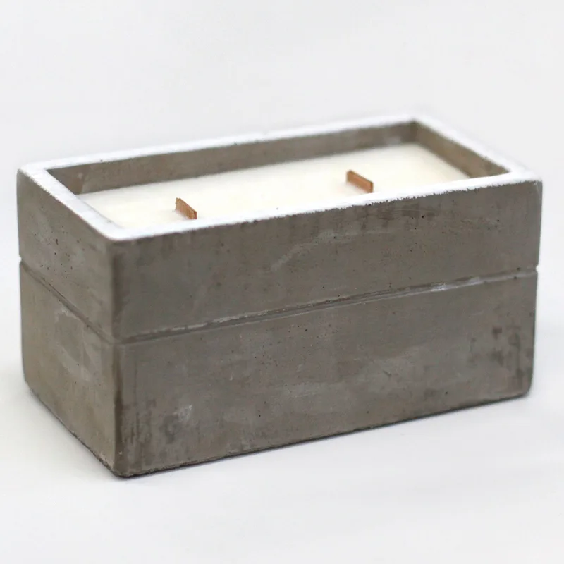 Large Concrete Soy Candela - Clove & Dark Sandal — foto 3