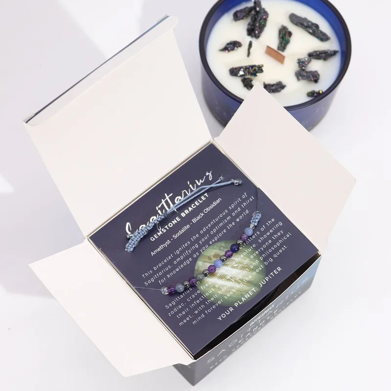 Zodiac Crystal Candela with Gemstone Bracelet Sagittarius — foto 1