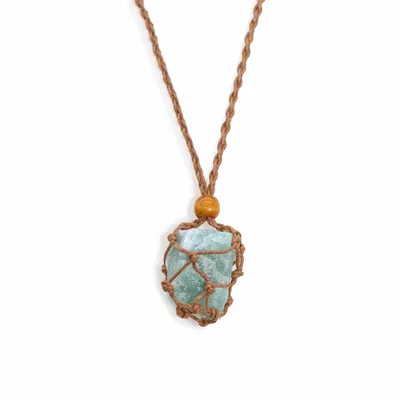 Crystal Gemstone Necklace Cord 45cm/18inch - Brown — foto 4