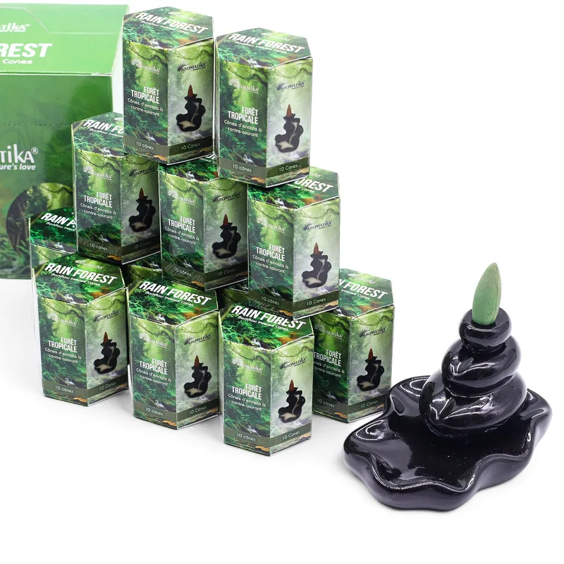 Masala Backflow Incenso pack of 10 Rain Forest