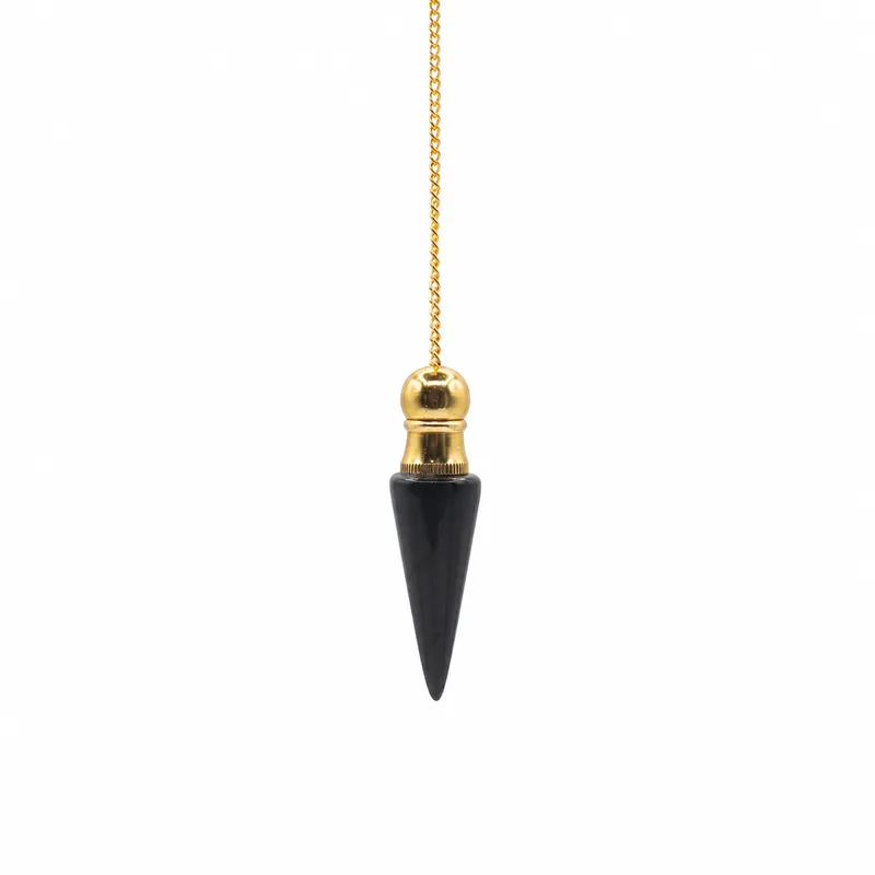 Secret Cavity Discovery of Truth Pendulum Nero Agate Oro Plated — foto 1