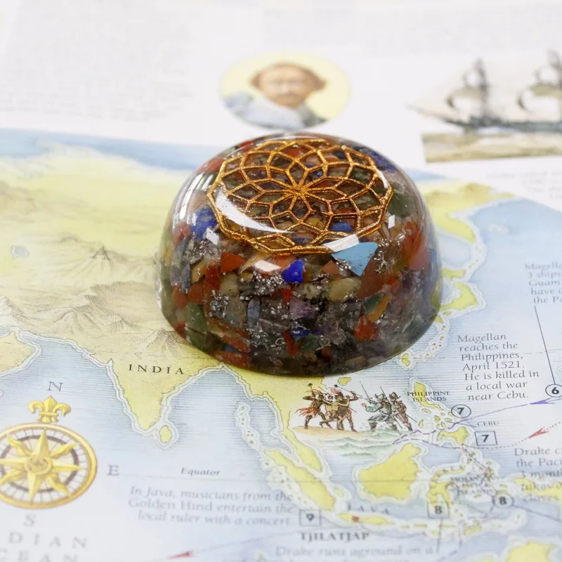 Orgonite Desk Power Packs Multi Stone Dome — foto 3
