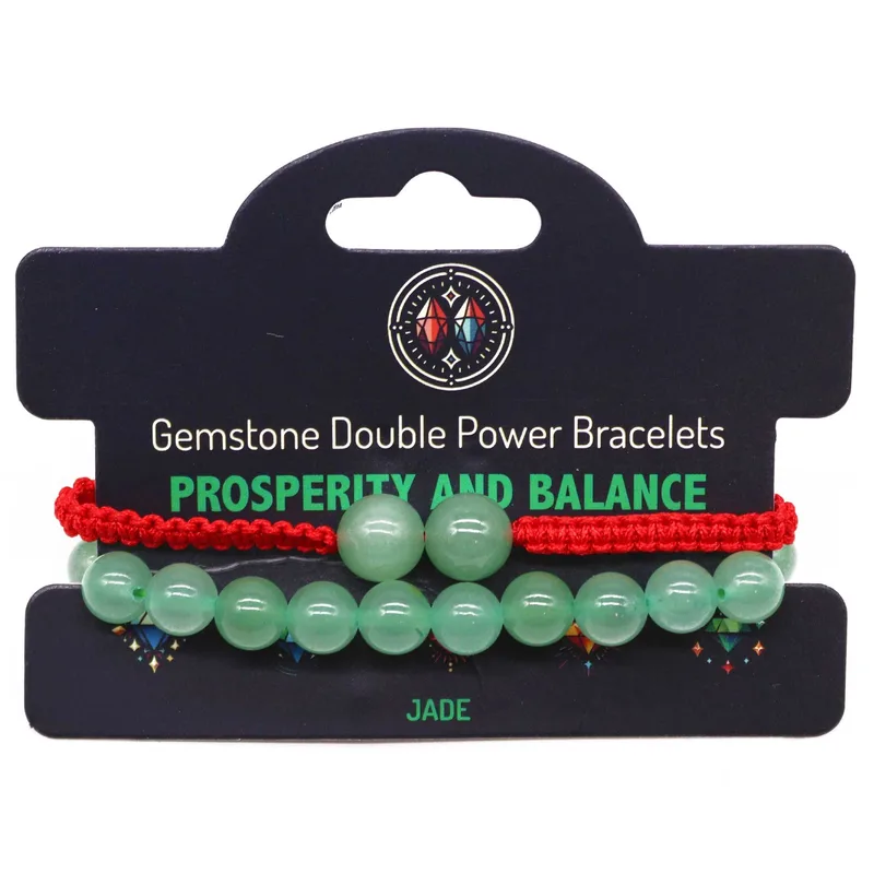 Gemstone Double Power Bracelets- Jade — foto 2