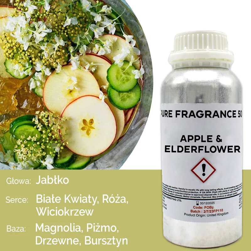 Apple & Elderflower Puro Profumo Olio 500ml — foto 6