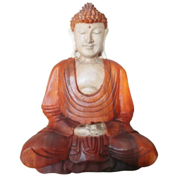 Hand Carved Buddha Statue 30cm Hand Down