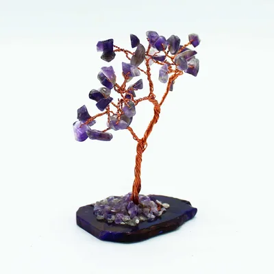 Gemstone Albero - Amethyst on Naturale Agate Base (35 stones) — foto 2