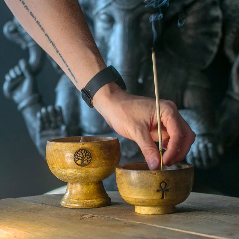 Small Ritual Bowl Incenso Cone Porta 11x6.cm - — foto 4