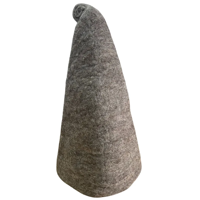 Felted Sauna Wizard Hat Naturale Brown