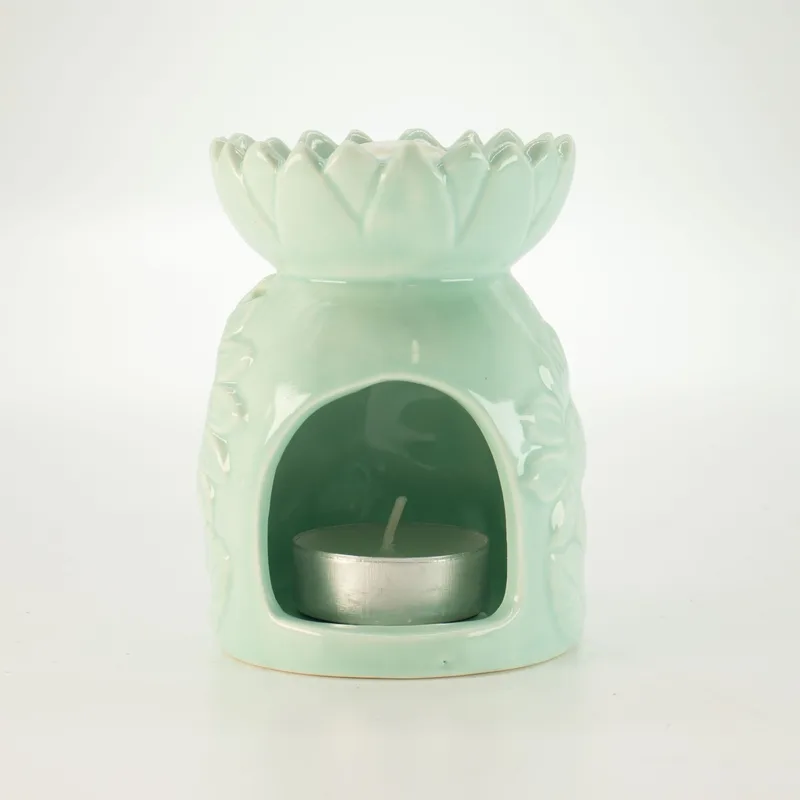 Ceramic Sunflower Olio Bruciatore - Pastel Verde — foto 2