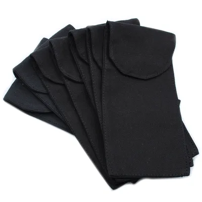 Pochette in Cotone per Ruoterelle da Viso con Pietre Preziose – 280ml – Nera 9x19cm — foto 2