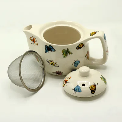 Small Herbal Teapot - Butterflies — foto 1