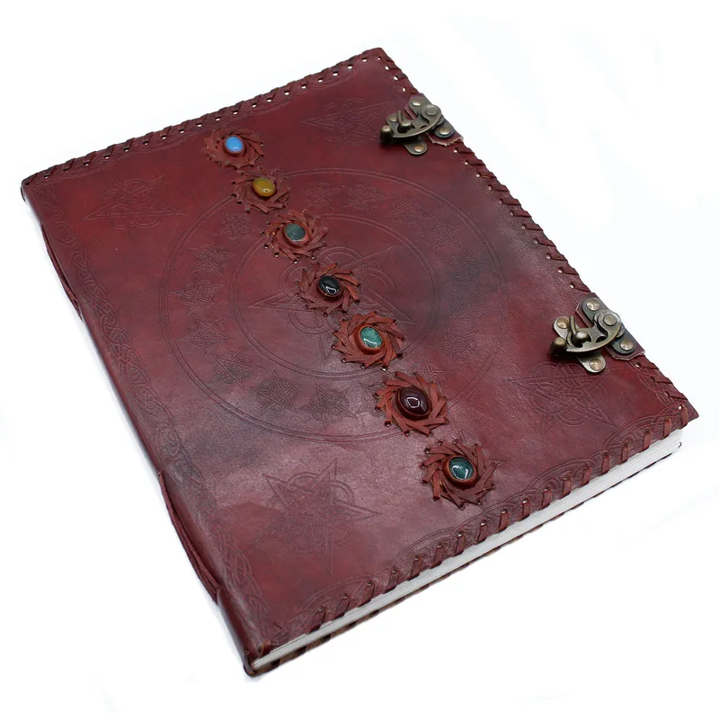 Huge 7 Chakra Leather Book 10x13 — foto 3