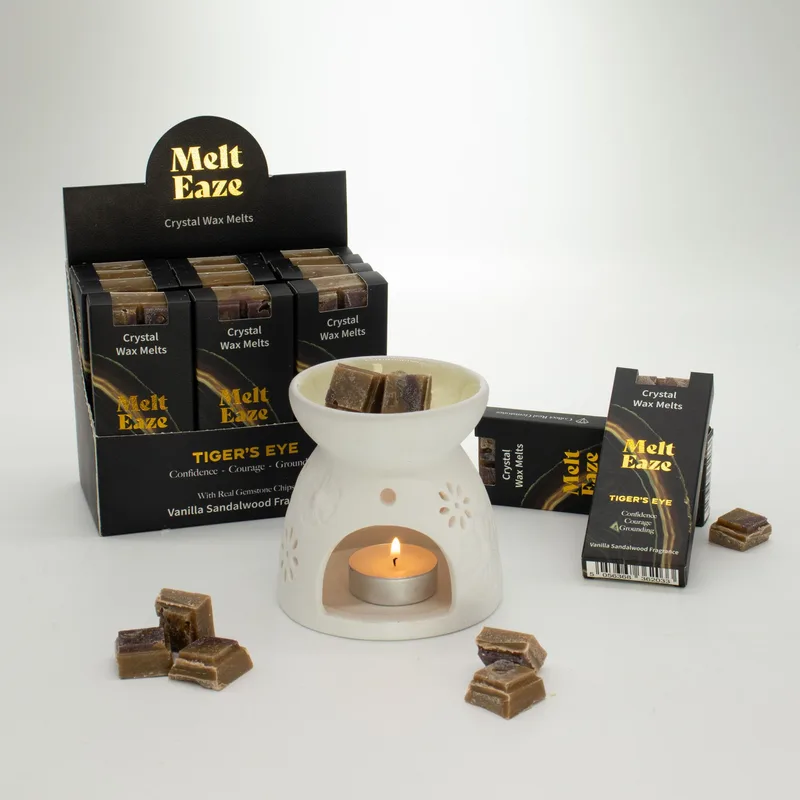 MeltEaze Cera Melts 50g - Tigereye Strength - Vaniglia Sandalwood