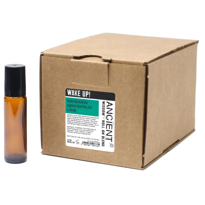 30x Roll On Essenziale Olio Blend Wake up UNLABELLED — foto 1
