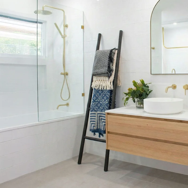Large Kemu Legno Ladder 1.5m Nero Japan Style — foto 1