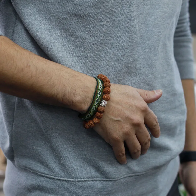 Rudraksha Buddah Bangle Mala - Brown — foto 1