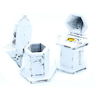 Bianco Washed Incenso Porta - Pyramid Mini House — foto 1