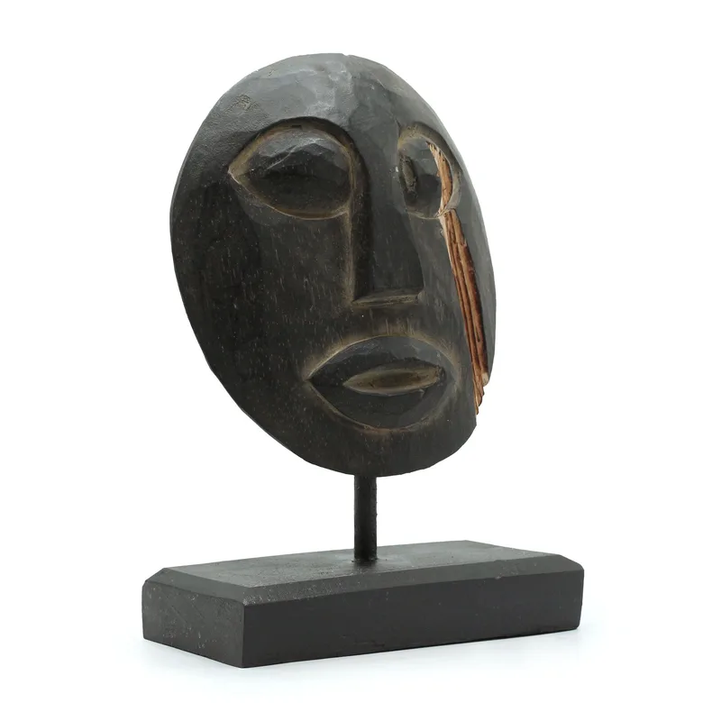 Timor Tribal Decorative Mask Nero 27x20cm — foto 4