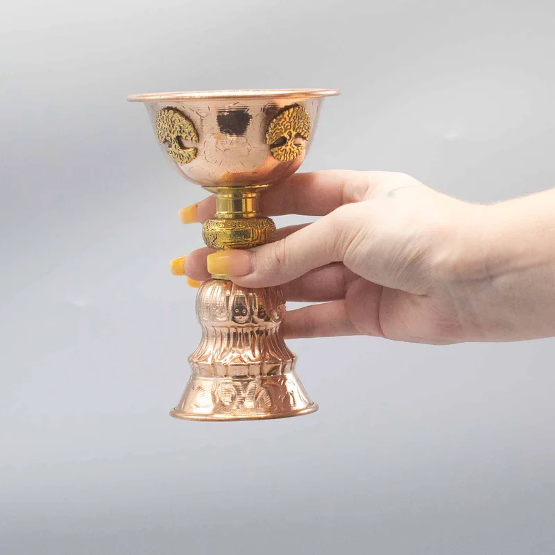 Boccaio in rame "Copper Ritual" con Albero della Vita, 10x15cm — foto 1