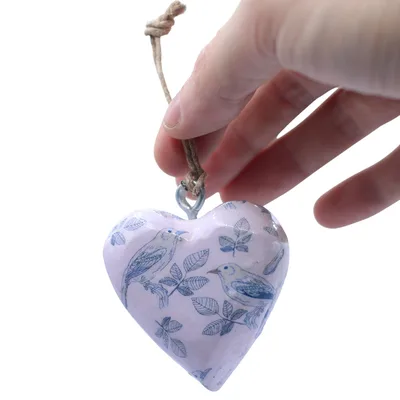 Large Decor Legno Hearts - Blu Bird — foto 2