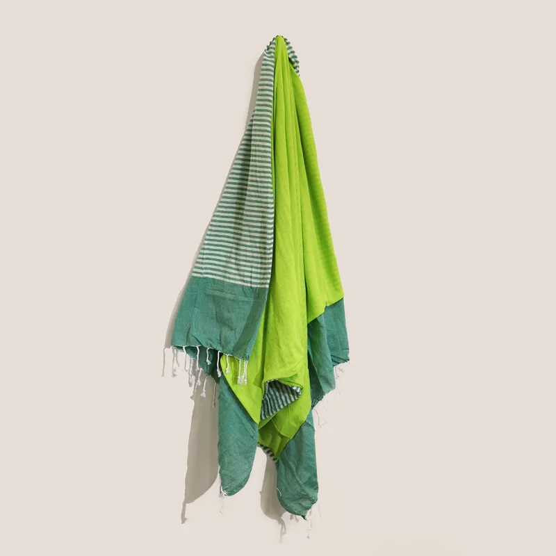 Cotton Pario Towel - 100x180 cm - Picnick Verde — foto 2
