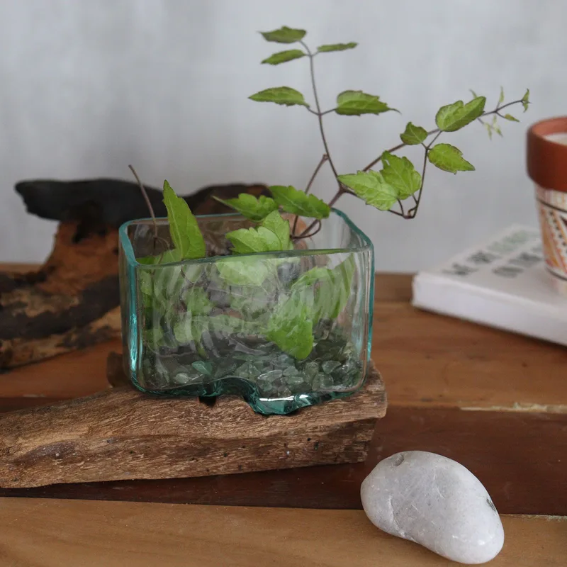Molten Glass Tank on Legno with Stand Small Bowl — foto 4
