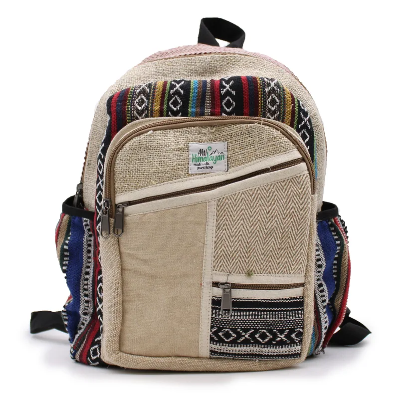Small Hemp Backpack - Zig Zag Zips Style — foto 6