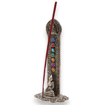 7 Chakra Tower Buddha Incenso Porta 16x6x7cm — foto 1