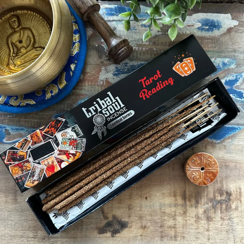 Tribal Soul Spiritual Incenso Sticks and Ceramic Porta Tarrot reading — foto 1