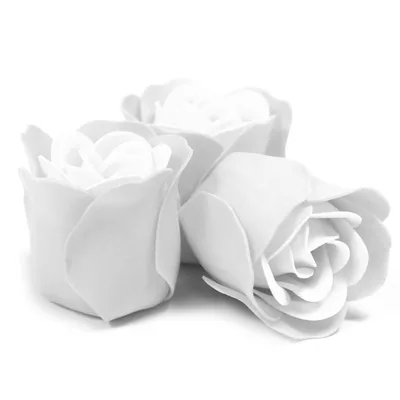 Set di 3 Saponi Fiore a Forma di Cuore - Bianco — foto 1