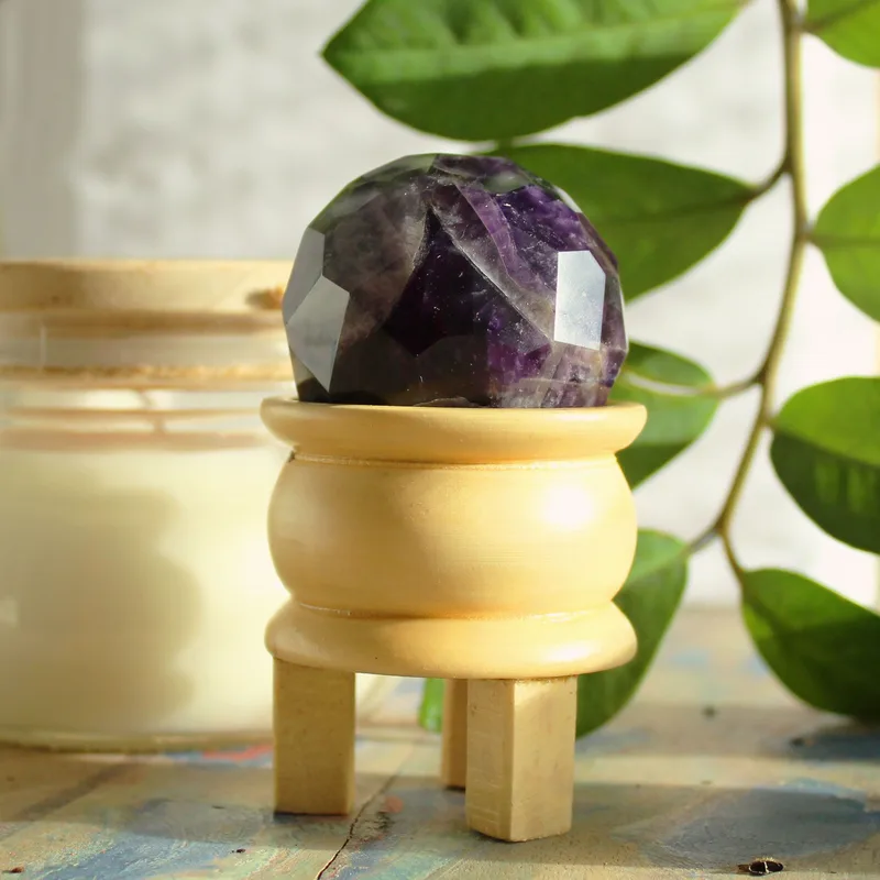Gemstone Faceted Healing Ball & Stand Amethyst — foto 1
