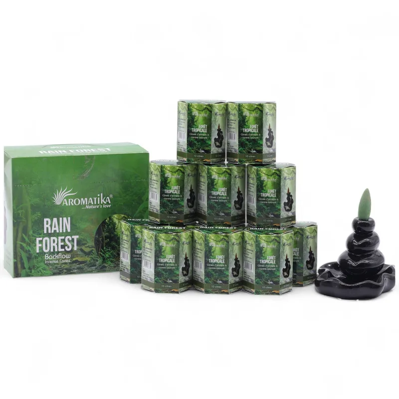 Masala Backflow Incenso pack of 10 Rain Forest — foto 5