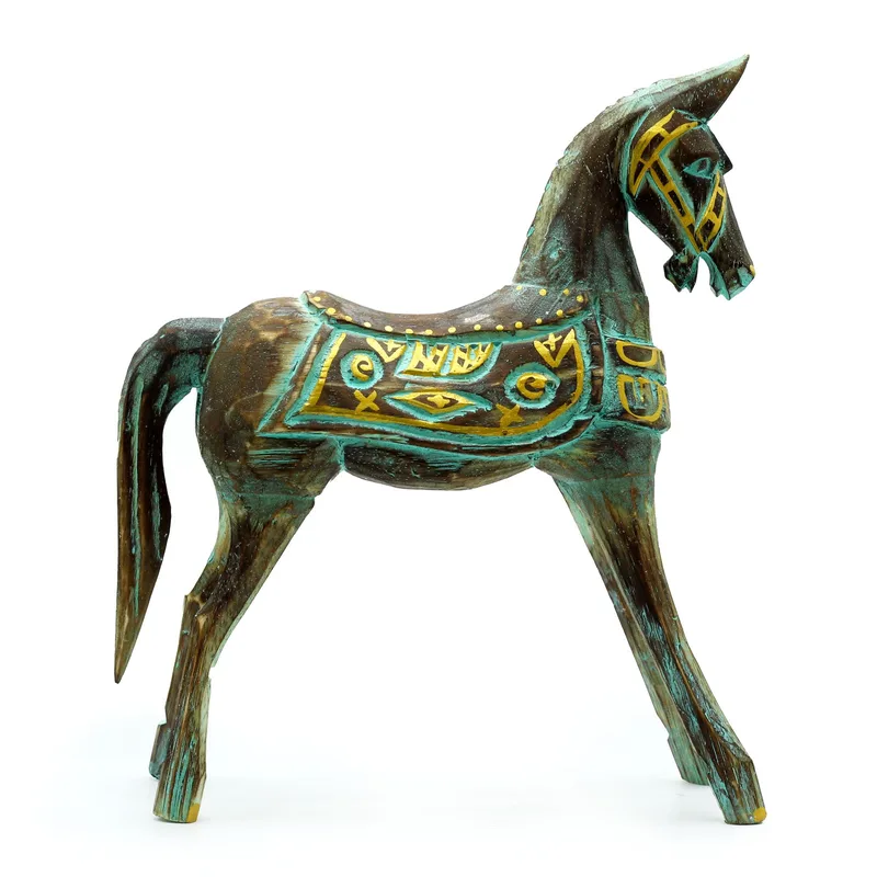 Large Oro & Turquoise Horse 32 cm — foto 2