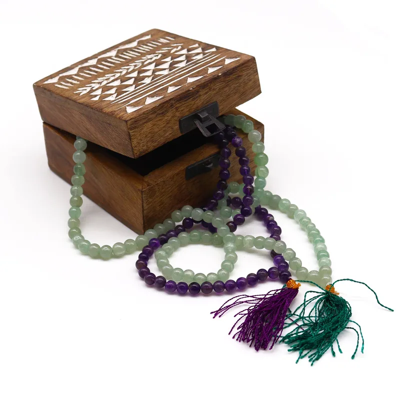 108 Bead Mala Amethyst — foto 3