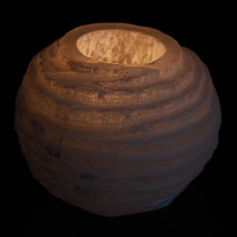 Selenite Snowball Candela Porta 8 cm — foto 2