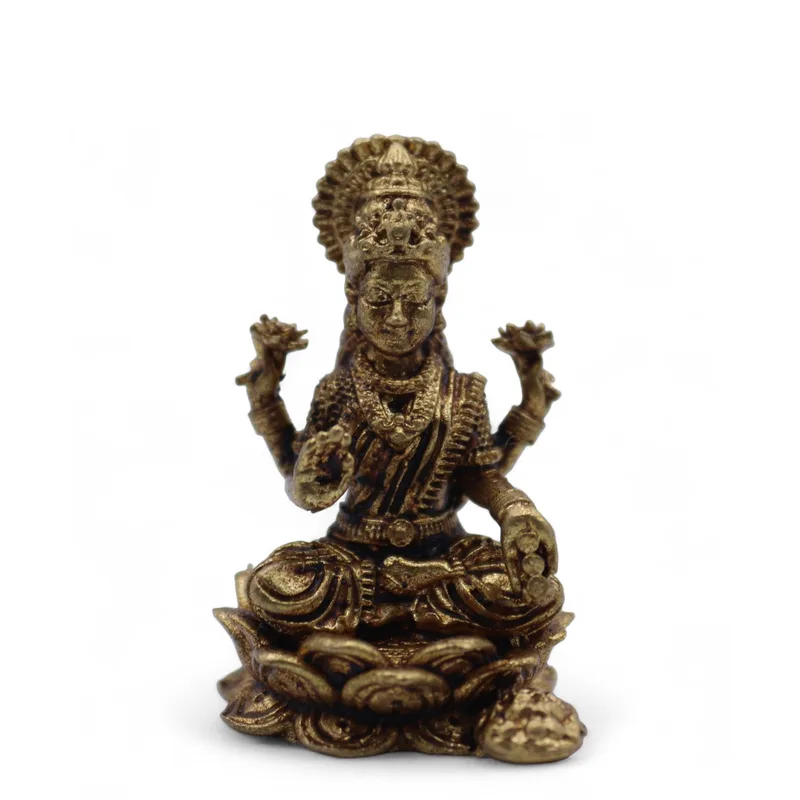 Brass Miniature Gods - Laxmi (11gms) - 30mm — foto 2
