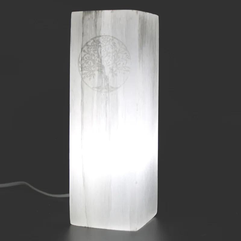 Selenite Block Lamp 25cm Albero of Life — foto 2